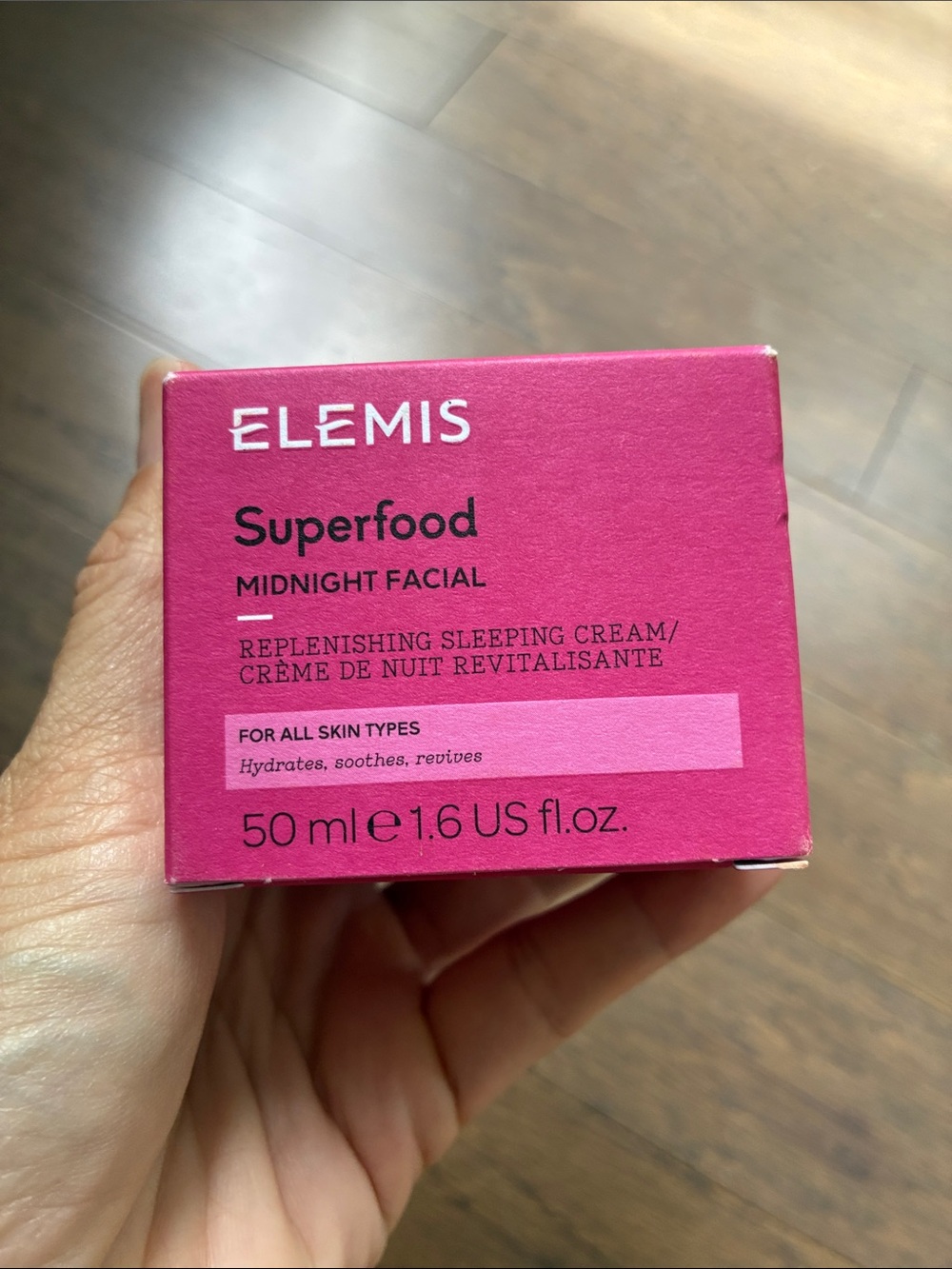 ELEMIS Superfood Midnight Facial Replenishing Cream - Bright Pink Box